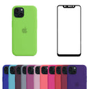 Capa Silicone Aveludada + Película 3D Compatível Iphone 15