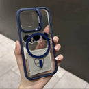 (11 ao 12 pró max) Capa Auto Glass c/ MagSafe + proteção das lentes 2.0
