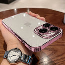 Case Clear Glitter com Bordas e Proteção nas lentes