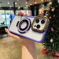 Case c/ suporte Cromado Diamante - iPhone