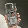 (11 ao 12 pró max) Capa Auto Glass c/ MagSafe + proteção das lentes 2.0