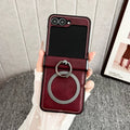 Case | Capa Linha Z Flip em Couro com anel e suporte magsafe