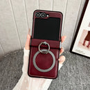Case | Capa Linha Z Flip em Couro com anel e suporte magsafe