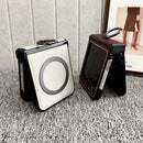 Case | Capa Linha Z Flip em Couro com anel e suporte magsafe