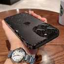 Case Clear Glitter com Bordas e Proteção nas lentes