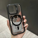(11 ao 12 pró max) Capa Auto Glass c/ MagSafe + proteção das lentes 2.0