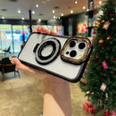Case c/ suporte Cromado Diamante - iPhone