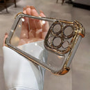 Case Clear com bordas anti impacto e proteção das lentes